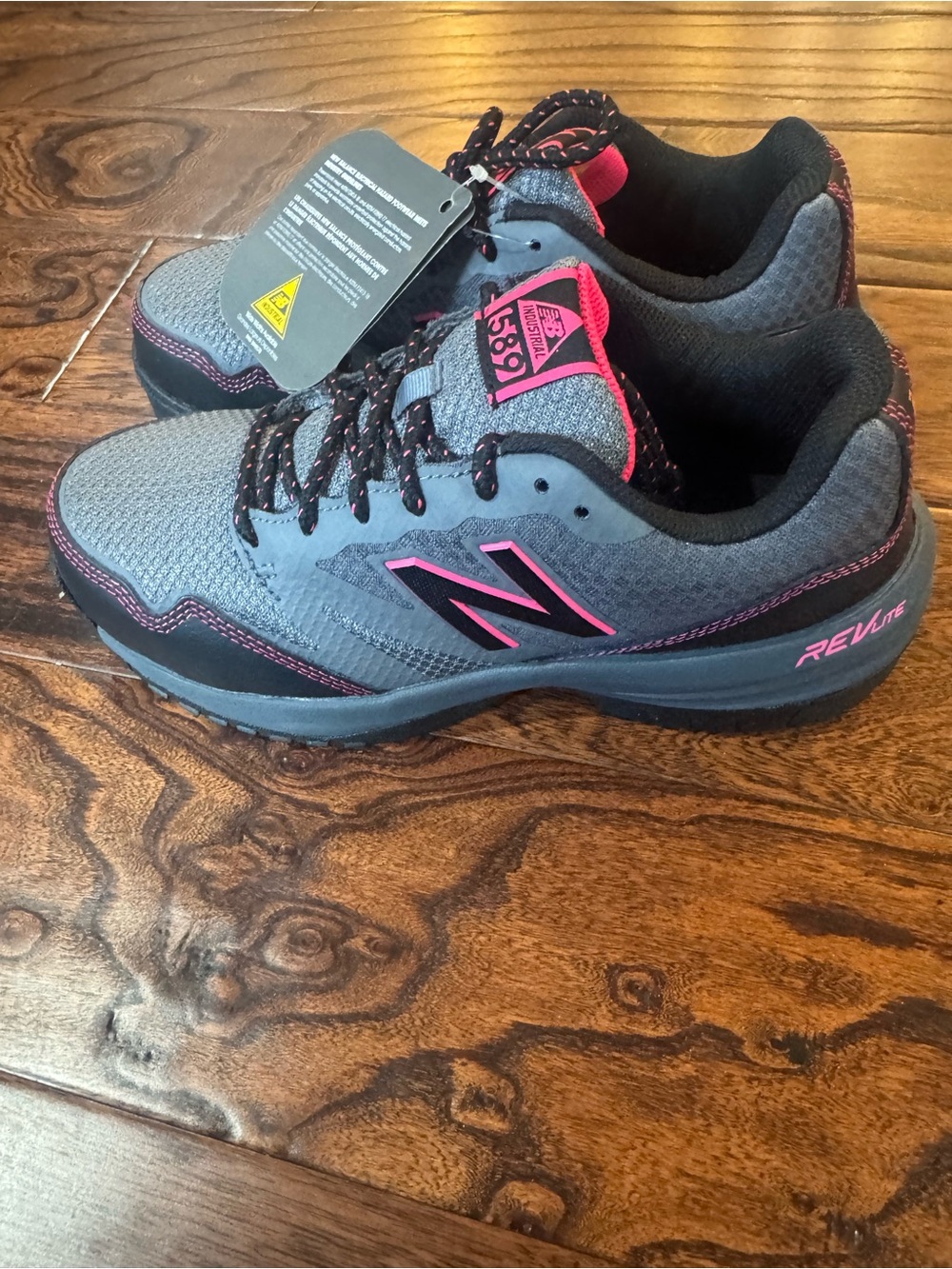 *New Balance Women’s Grey Sneakers with Pink Accents - Picture 2 of 6